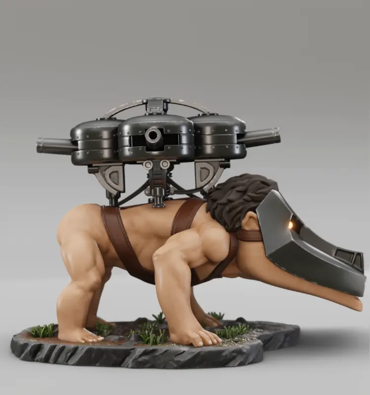 Attack on Titan Pieck Cart Titan Chibi Figürü 2